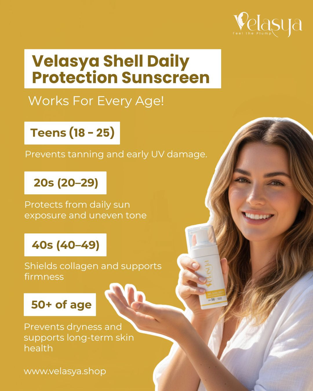 Velasya Shell Daily Protection Sunscreen